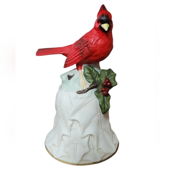 Avon Other - Avon Collectible‎ Red Cardinal Vintage Figurine Christmas Holly Bell